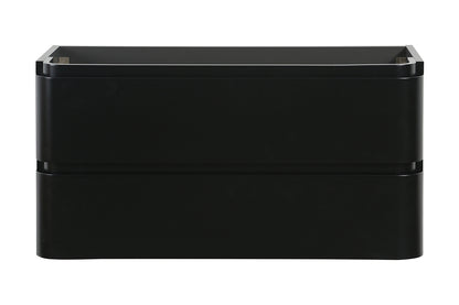 Wiesbaden novira onderkast afgeronde hoeken met 2 laden 1 uitsparing 80 x 48 cm mat zwart