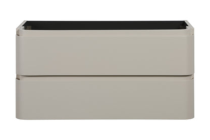 Wiesbaden novira onderkast afgeronde hoeken met 2 laden 1 uitsparing 80 x 48 cm mat zand