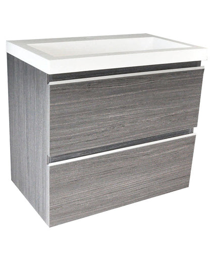 Shall onderkast 60 x 36 cm houtnerf grijs