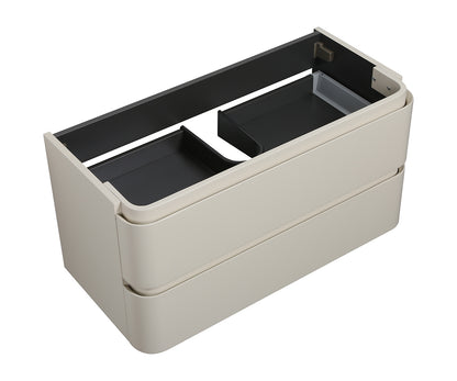 Wiesbaden Novira onderkast afgeronde hoeken met 2 laden 1 uitsparing 120 x 48 cm mat zand