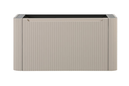 Wiesbaden sulora onderkast afgeronde hoeken geribbeld met 1 lade 1 uitsparing 80 x 48 cm mat beige
