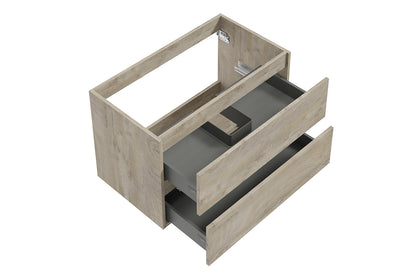 Wiesbaden Alvara onderkast met 2 laden 1 uitsparing 80 x 46 cm grijs eiken