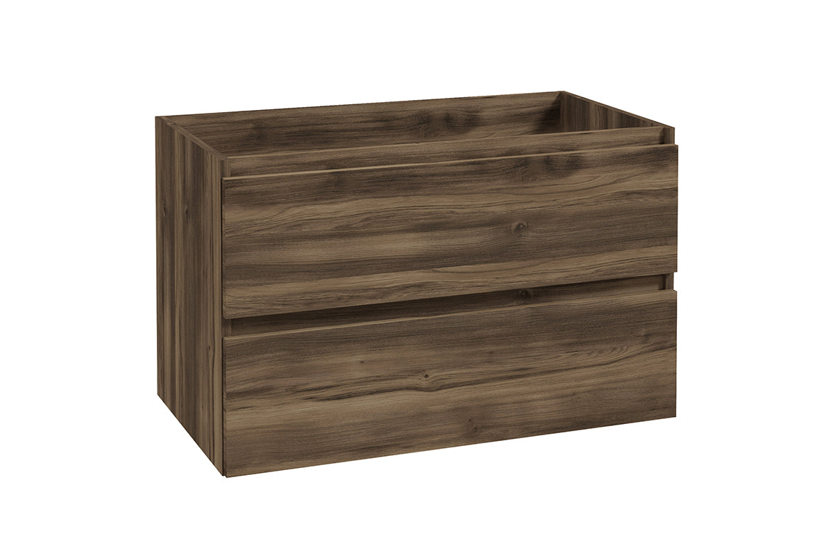 Alvara onderkast met 2 laden 1 uitsparing 80 x 46 cm donker eiken