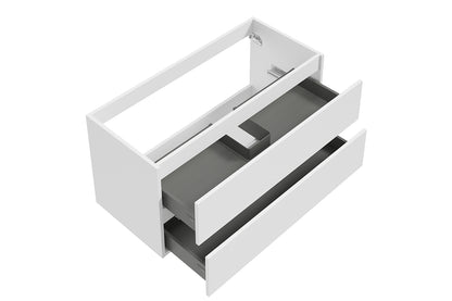 Wiesbaden Alvara onderkast met 2 laden 1 uitsparing 100 x 46 cm mat wit