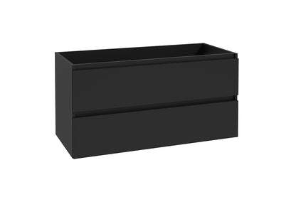 Alvara onderkast met 2 laden 1 uitsparing 100 x 46 cm mat zwart
