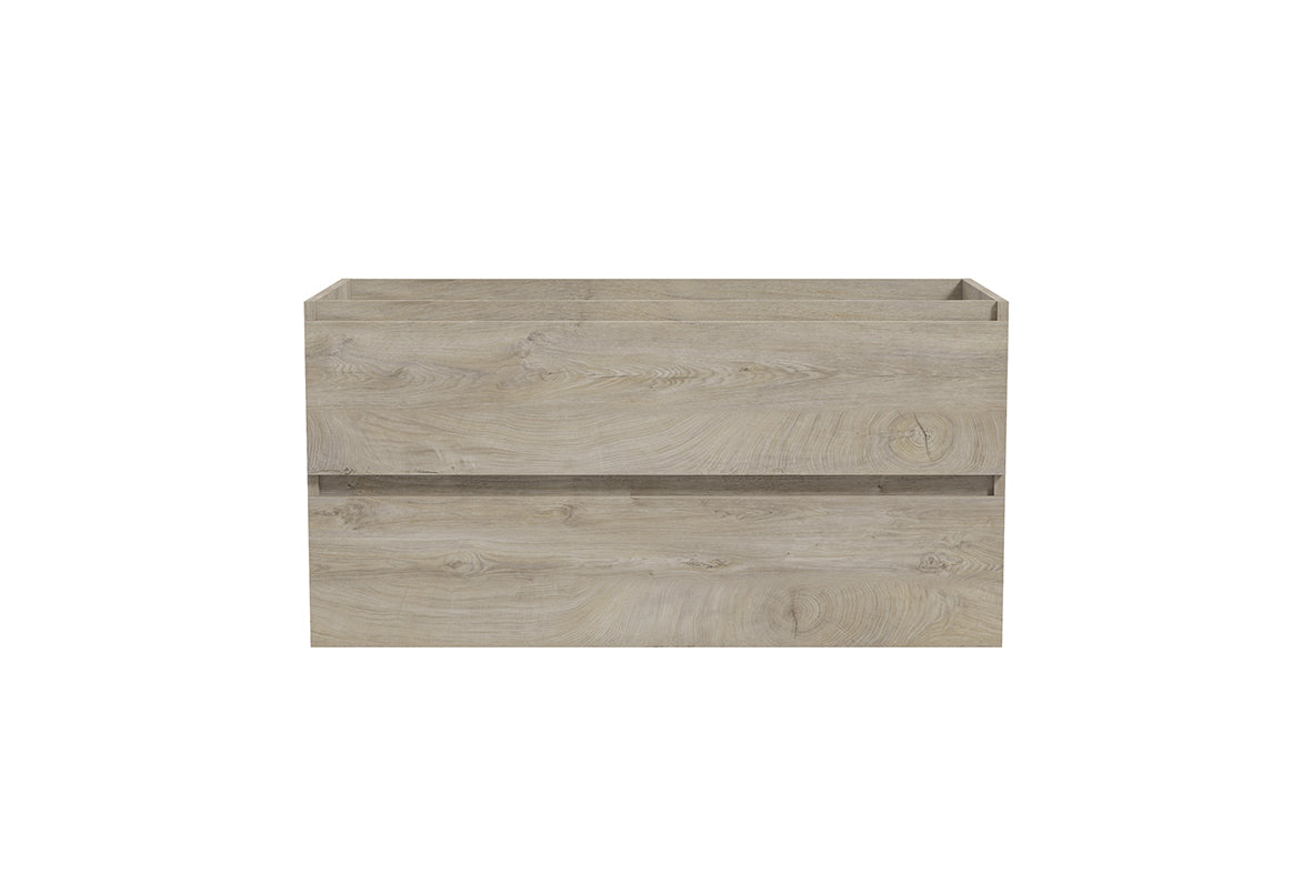 Alvara onderkast met 2 laden 1 uitsparing 100 x 46 cm grijs eiken