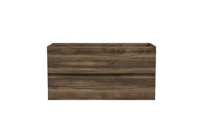 Alvara onderkast met 2 laden 1 uitsparing 100 x 46 cm donker eiken