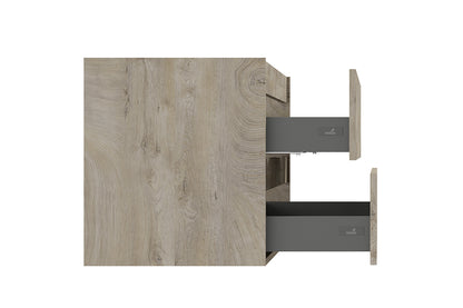 Alvara onderkast met 2 laden  2 uitsparingen 120 x 46 cm grijs eiken