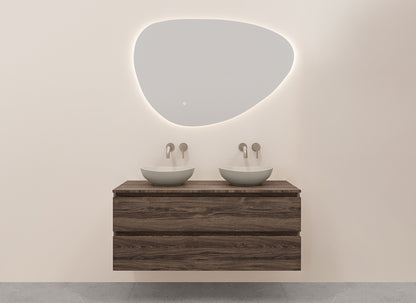 Alvara onderkast met 2 laden 2 uitsparingen 120 x 46 cm donker eiken