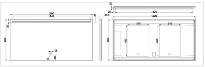 Ambi one spiegel rechthoek met LED, dimbaar en spiegelverwarming 120 x 60 cm