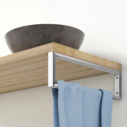Ophangbeugel vierkant 460 x 220 mm chroom