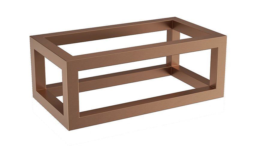 Nick frame voor fontein 395 x 150 x 215 mm geborsteld brons koper PVD