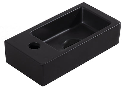 Wiesbaden fonteinset Rhea S mini met fontein links quartz, kraan, sifon en afvoerplug geborsteld messing