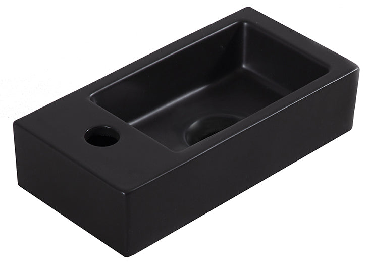 Wiesbaden fonteinset Rhea S mini met fontein links quartz, kraan, sifon en afvoerplug geborsteld messing
