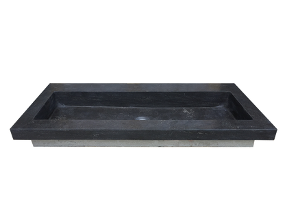 Raw wastafel enkel zonder kraangat 120x46x5 cm hardsteen gezoet
