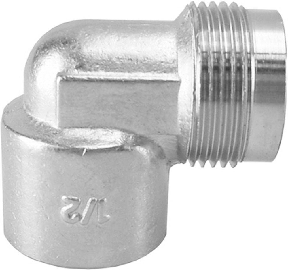 Komfooraansluitstuk haaks Gastec 1/2'' x M24 chroom