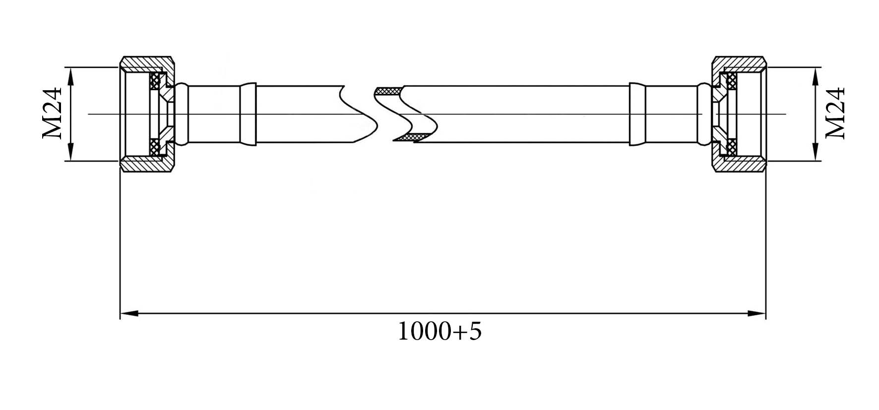 Gasslangsets Gastec 100 Cm