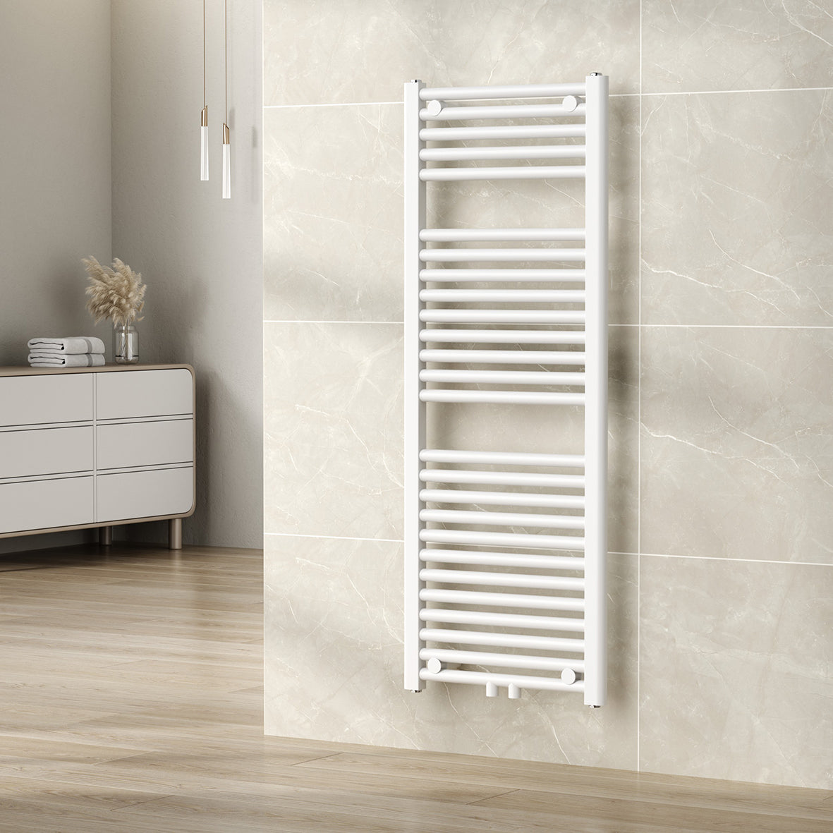 Elara sierradiator 118,5 x 45,0 cm glans wit