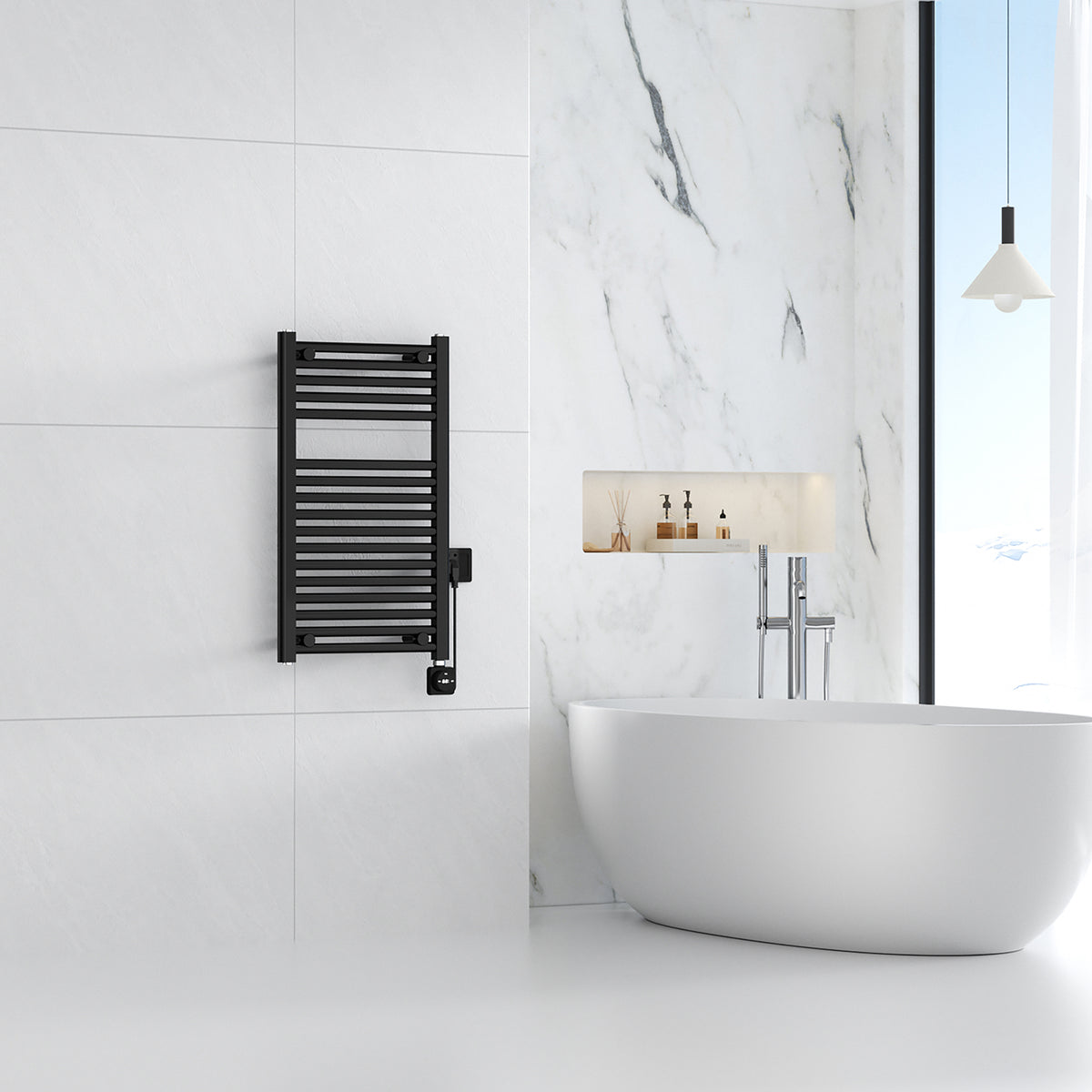 Wiesbaden elara elektrische radiator Smart WiFi 76,6 x 45 cm mat zwart