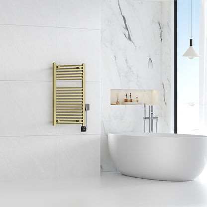 Wiesbaden elara elektrische radiator Smart WiFi 76,6 x 45 cm geborsteld messing PVD