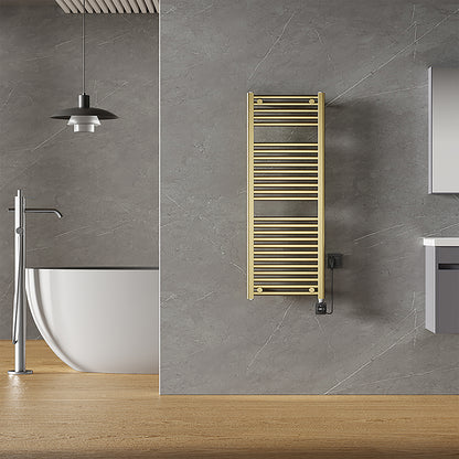 Wiesbaden elara elektrische radiator Smart WiFi 118,5 x 45 cm geborsteld messing PVD