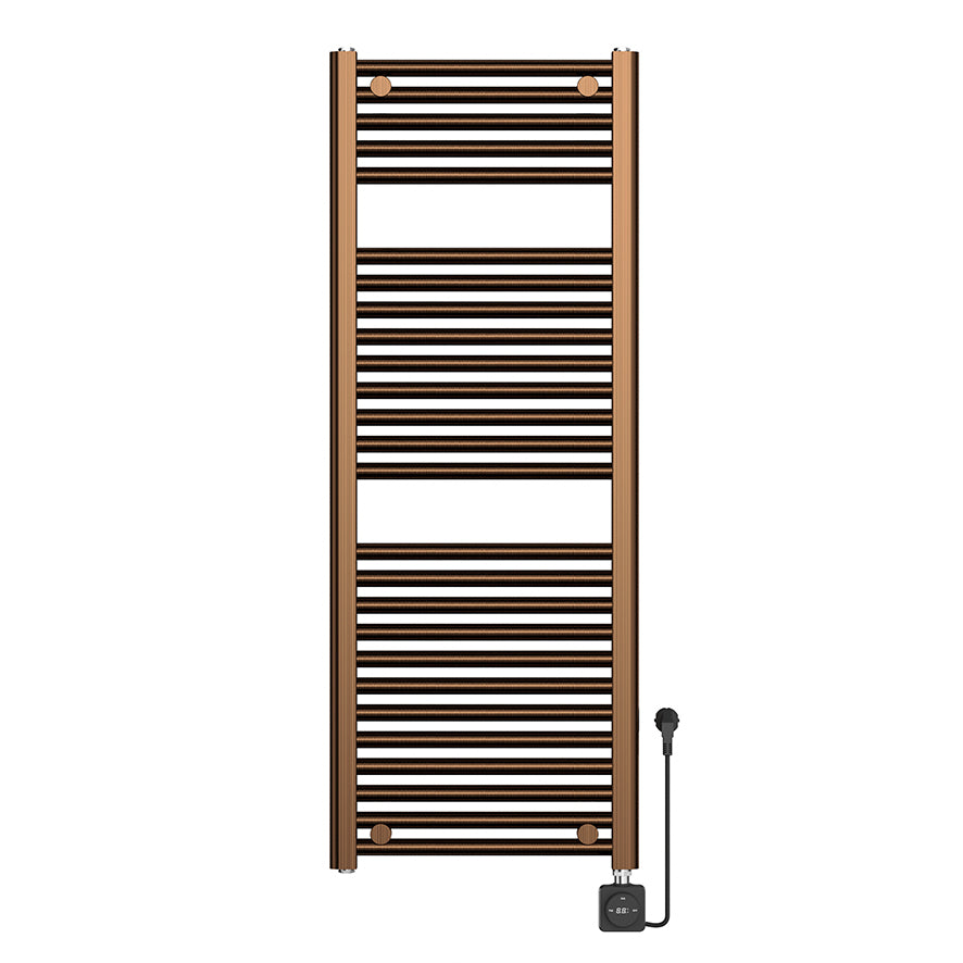 Wiesbaden elara elektrische radiator Smart WiFi 118,5 x 45 cm geborsteld brons koper PVD