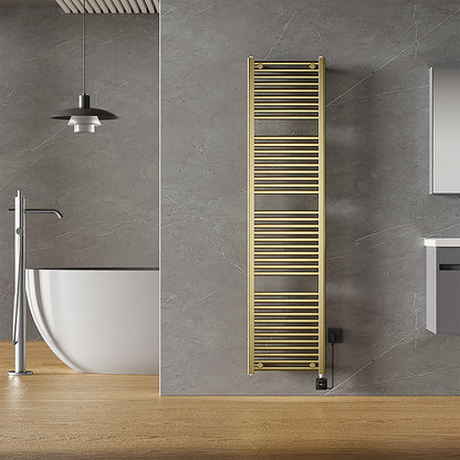 Wiesbaden elara elektrische radiator Smart WiFi 181,7 x 45 cm geborsteld messing PVD