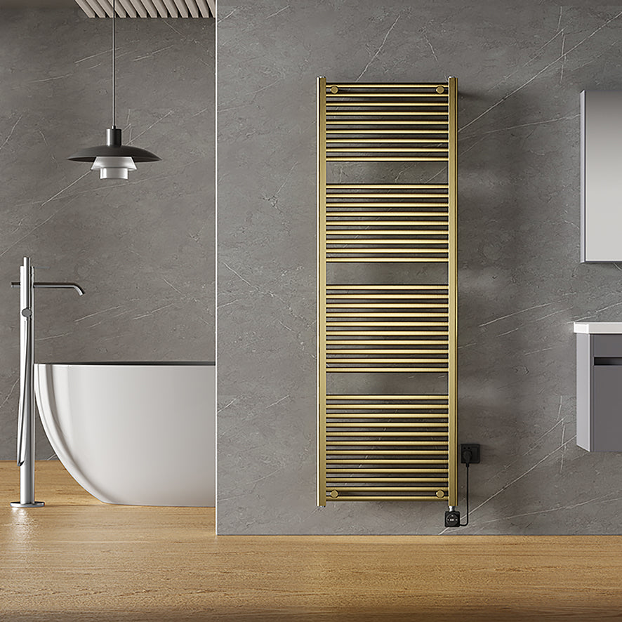 Wiesbaden elara elektrische radiator Smart WiFi 181,7 x 60 cm geborsteld messing PVD