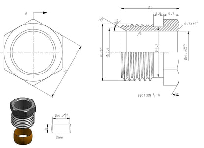 Knelset 1/2x15 Extra Lang