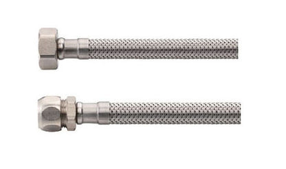 Flexibele aansluitslang 3/8" bi x 10mm knel 60 cm RVS
