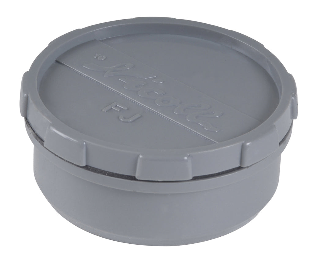 HWA eindstuk met schroefdeksel 80 mm PVC