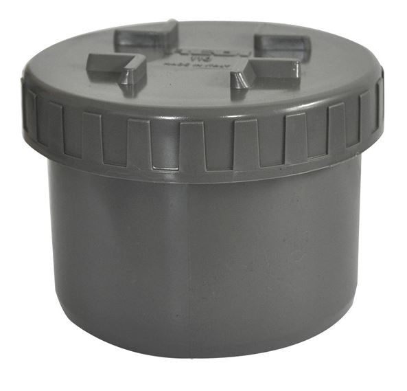 Eindstuk met schroefdeksel 125 mm PVC