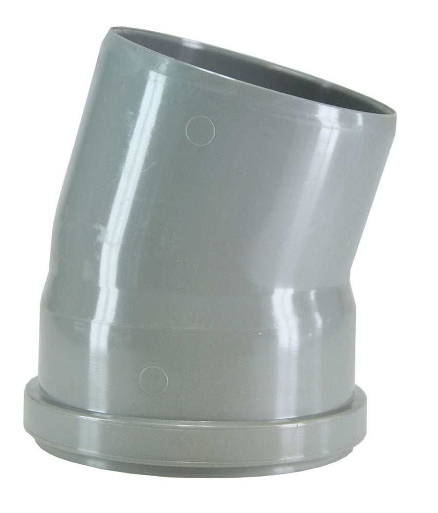 PVC Afvoerbocht 15gr.manchet/spie 110mm