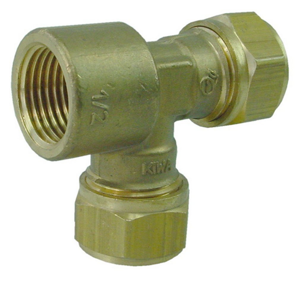 P-737 messing knel teestuk 22x22x3/4"binnen