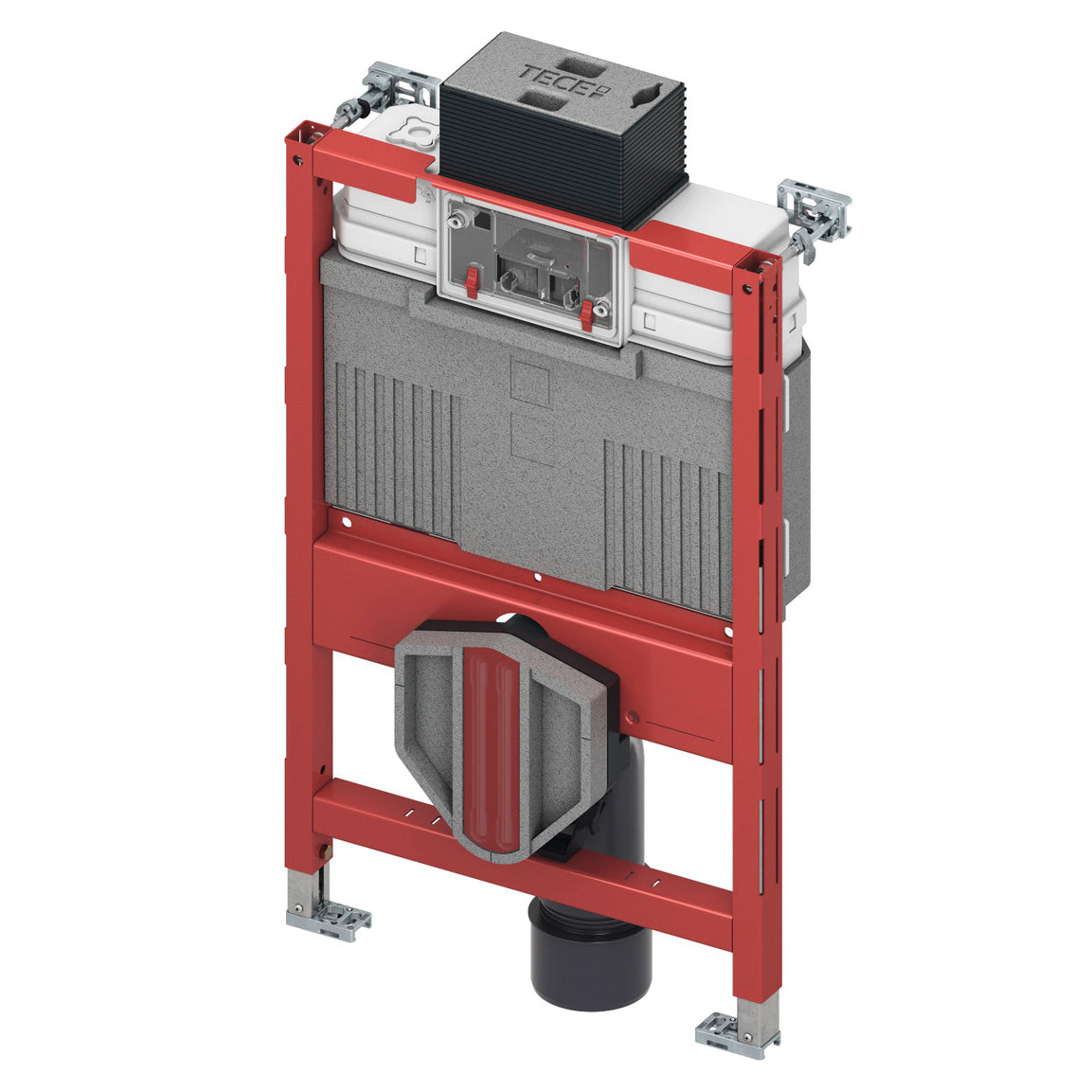 Teceprofil wc-inbouwframe met uni-spoelkast, bouwhoogte 820 mm