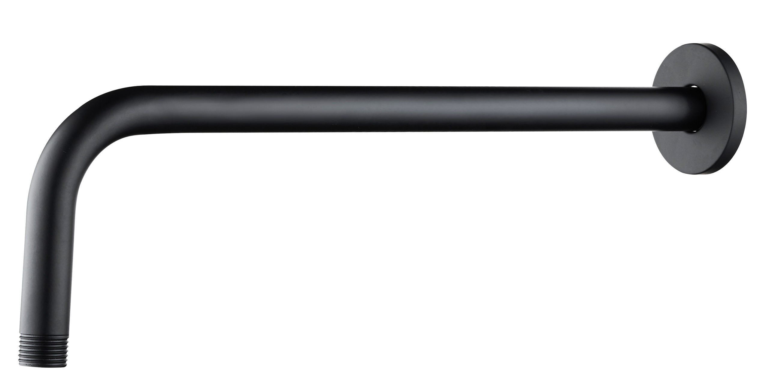 Rainshower wandarm - universeel - gebogen - 45 cm - mat zwart