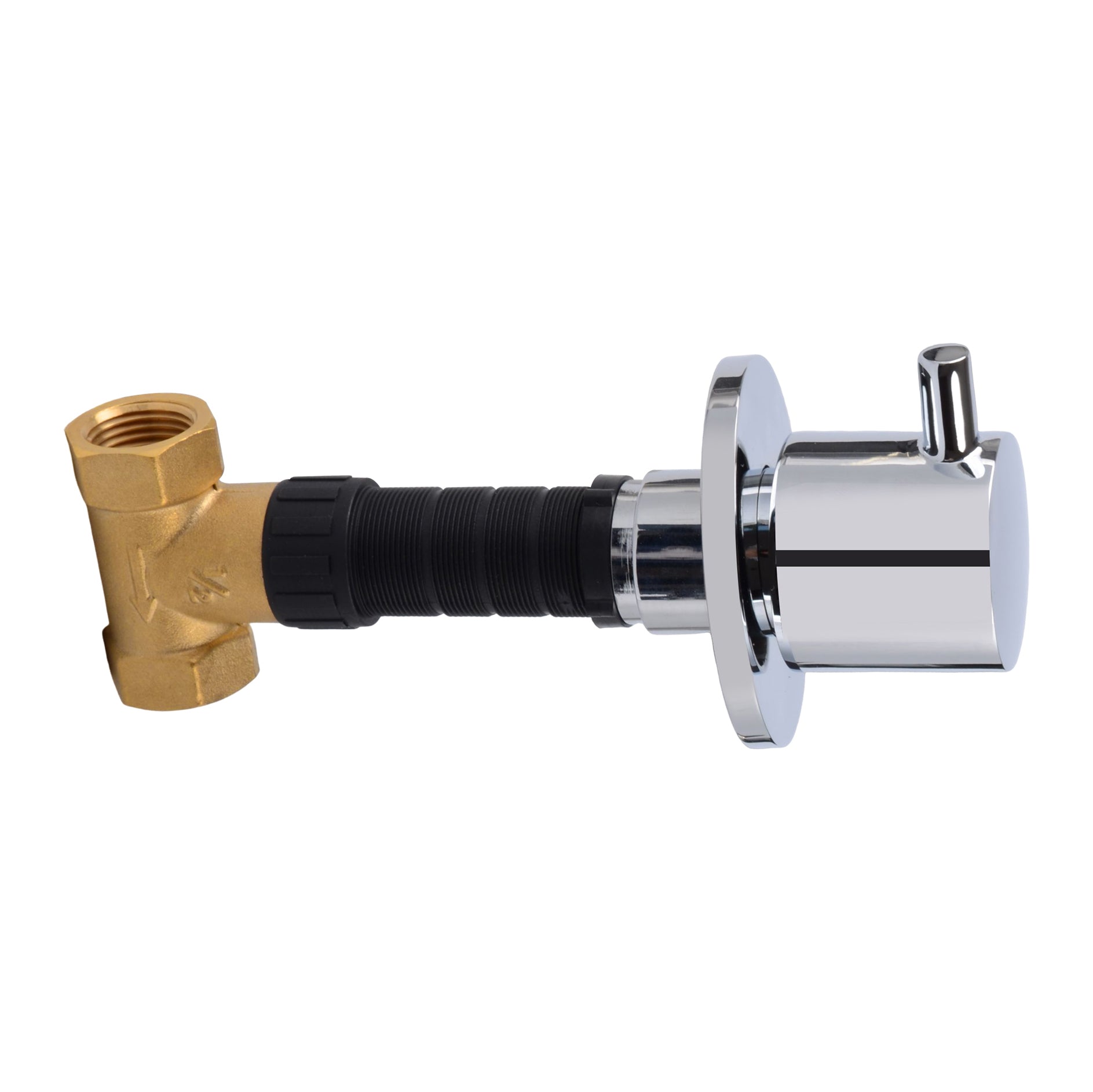 Aloni stopkraan - inbouw - 1/2" x 1/2" - chroom