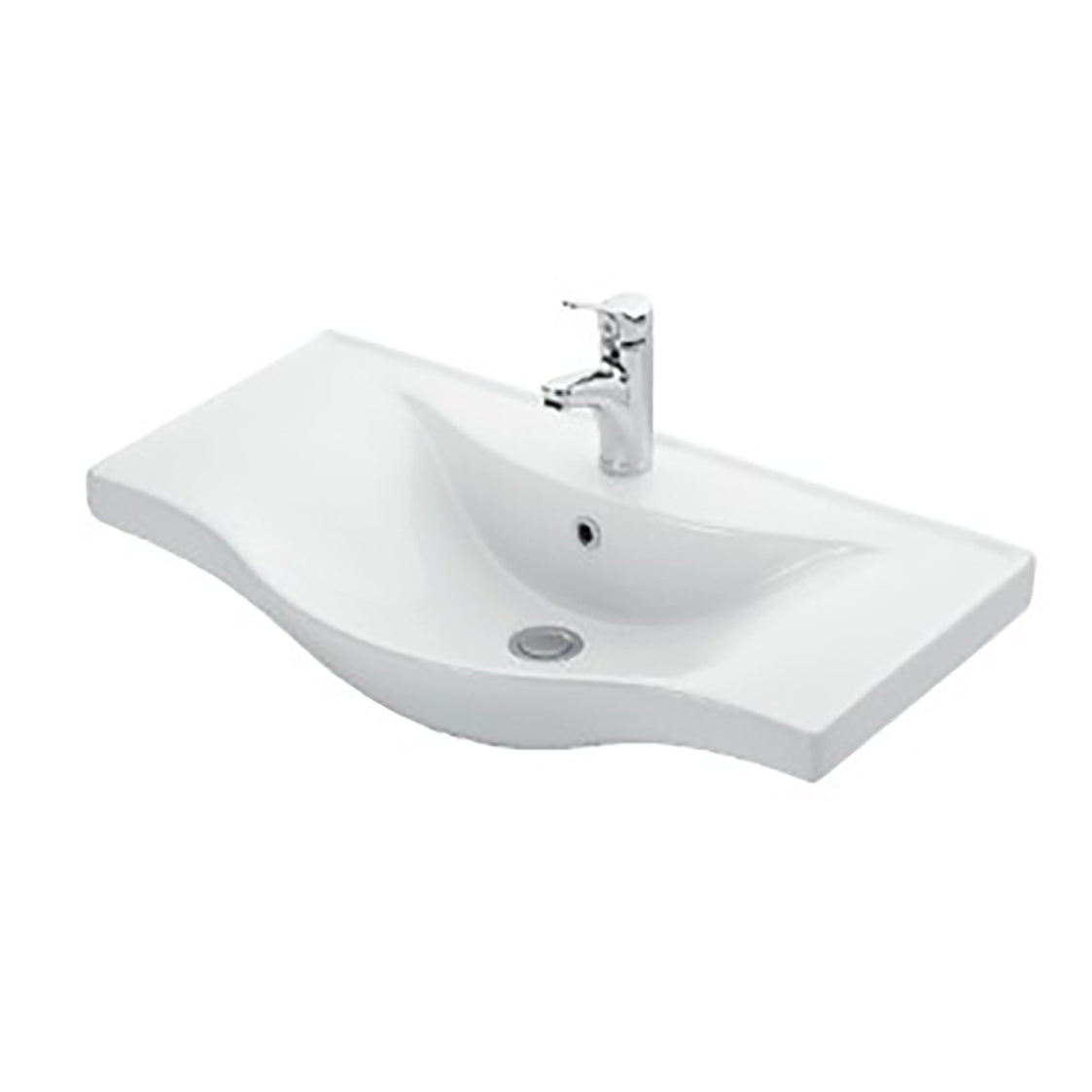 Aloni aleco keramische wastafel (80cm) - wit