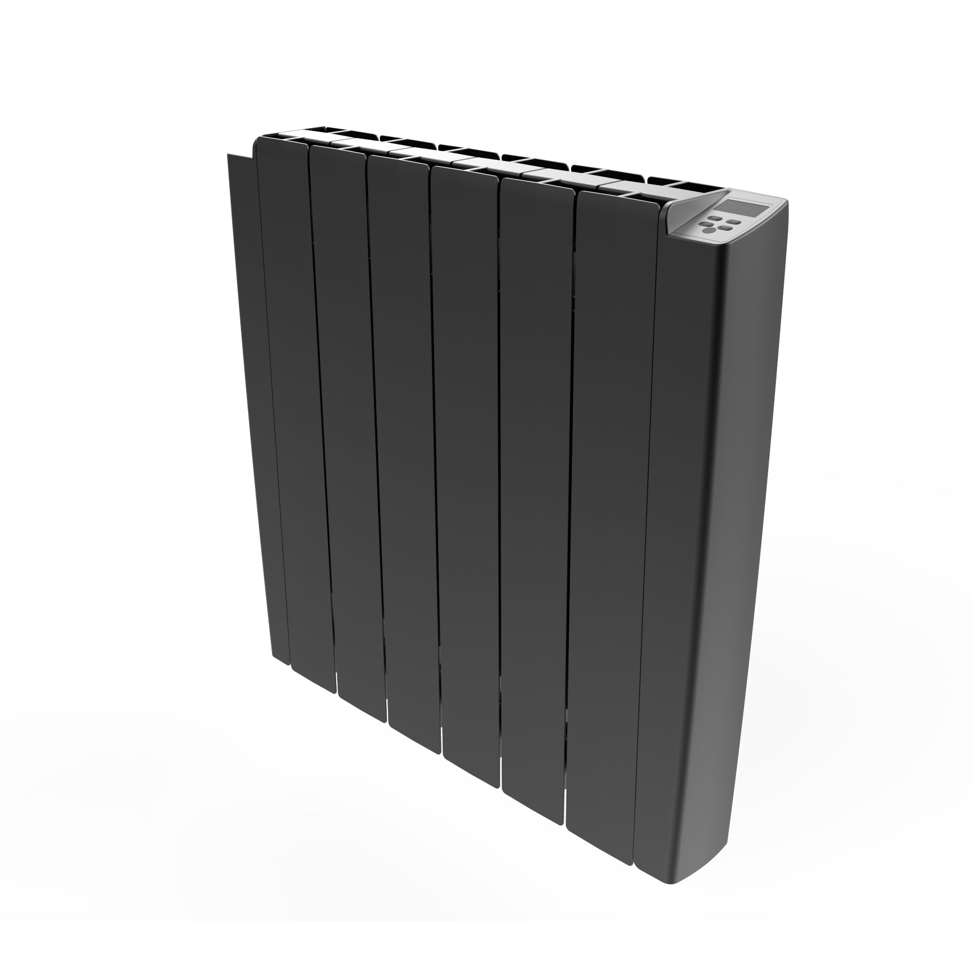 Elektrische radiator muur aluminium met stekker en afstandsbediening antracietgrijs 2000w-580x1080mm