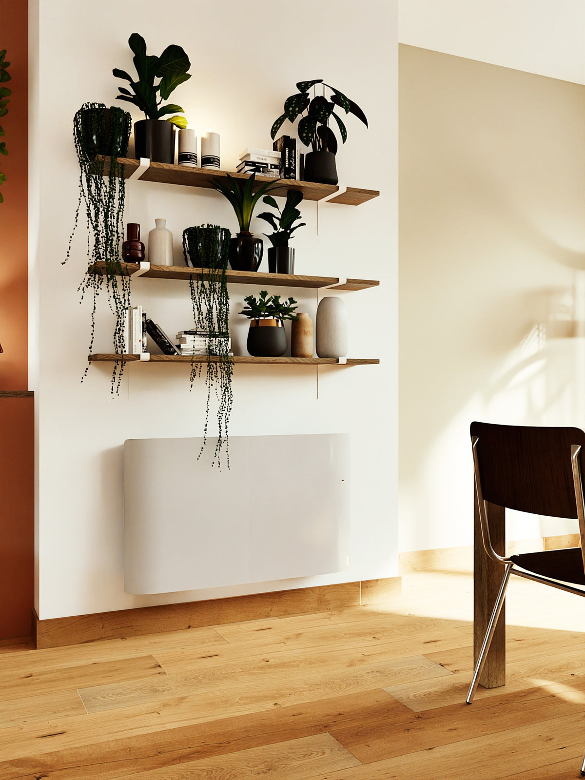 Atlantic Elektrische radiator wit muur met stekker+ program 2000w-bxh:119x56,5, sfeerbeeld