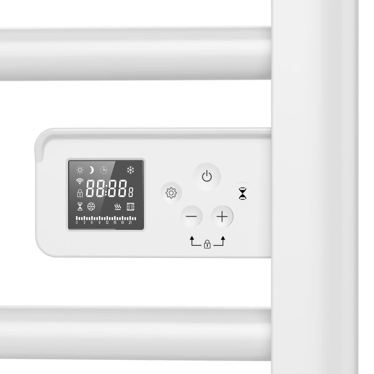 Belrad elektrische handdoekdroger met blower - met digitale programeerbare thermostaat - smart WiFi - 2000 w - 1840 x 540x133