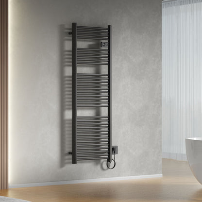 Belrad elektrische handdoekdroger - met digitale programeerbare thermostaat - smart WiFi - 850 w - 1600 x 540x133 mm - mat zw