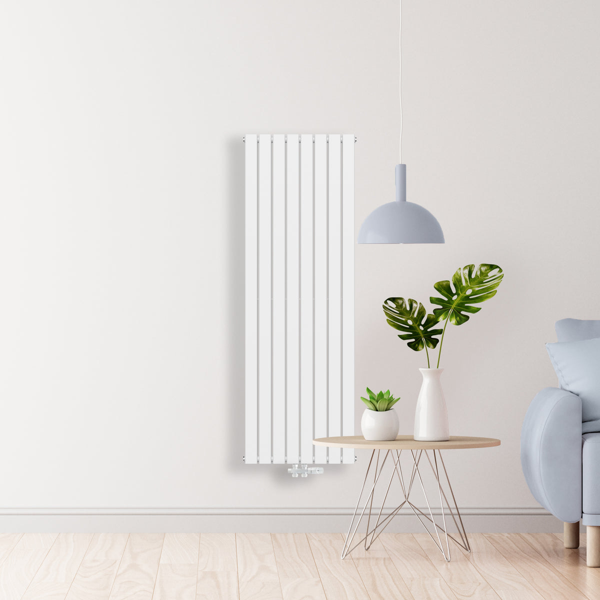 Belrad Verticaal vierkant dubbelzijdig wit 1800x608 middenaansluiting-2164w