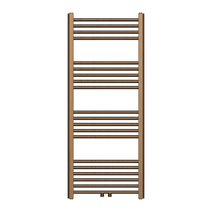 Belrad handdoekdroger - links-rechts/middenaansluiting - 537 watt - 1200 x 500 mm - geborsteld bruin brons