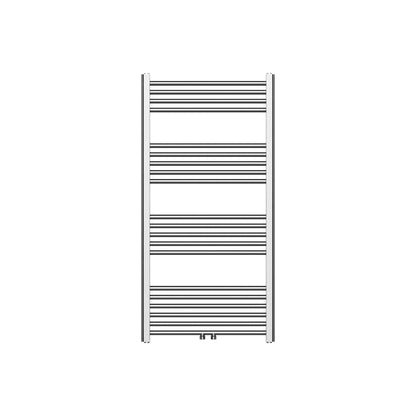 Belrad handdoekdroger - links-rechts/middenaansluiting - 414 watt - 1200x600cm - geborsteld rvs