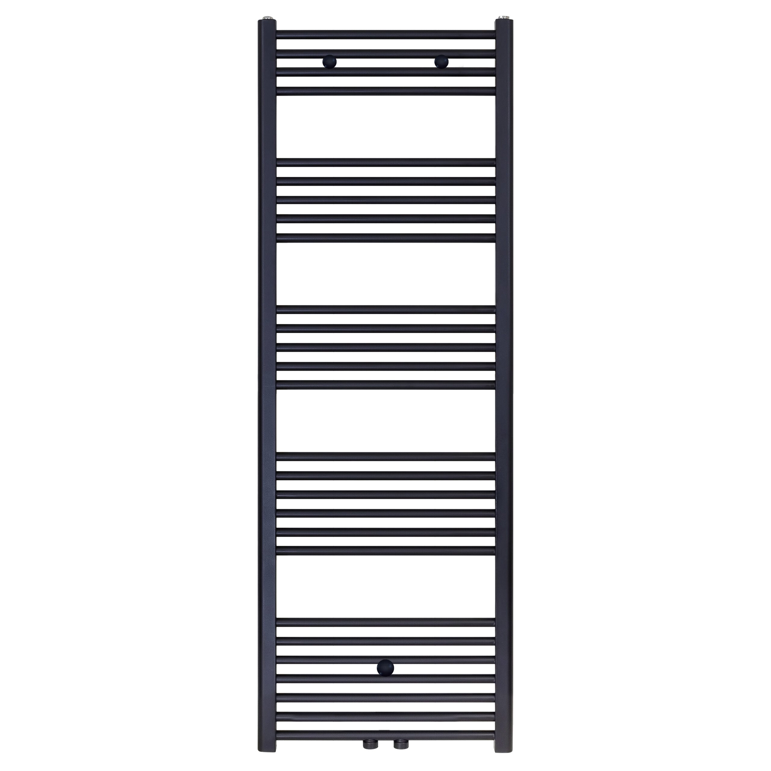 Belrad handdoekdroger - links-rechts/middenaansluiting - 828 watt - 1600x600cm - mat zwart