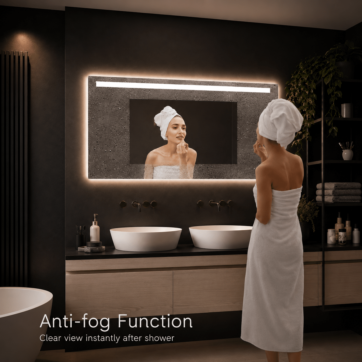 Badkamerspiegel Ambi LED 120x60