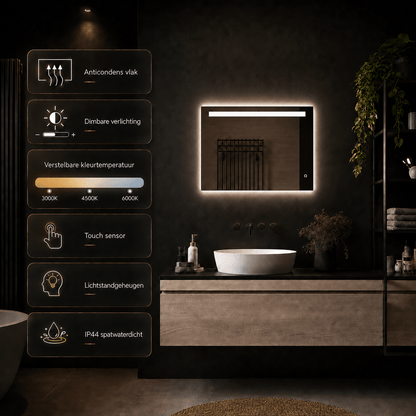 Badkamerspiegel Ambi LED 80x60