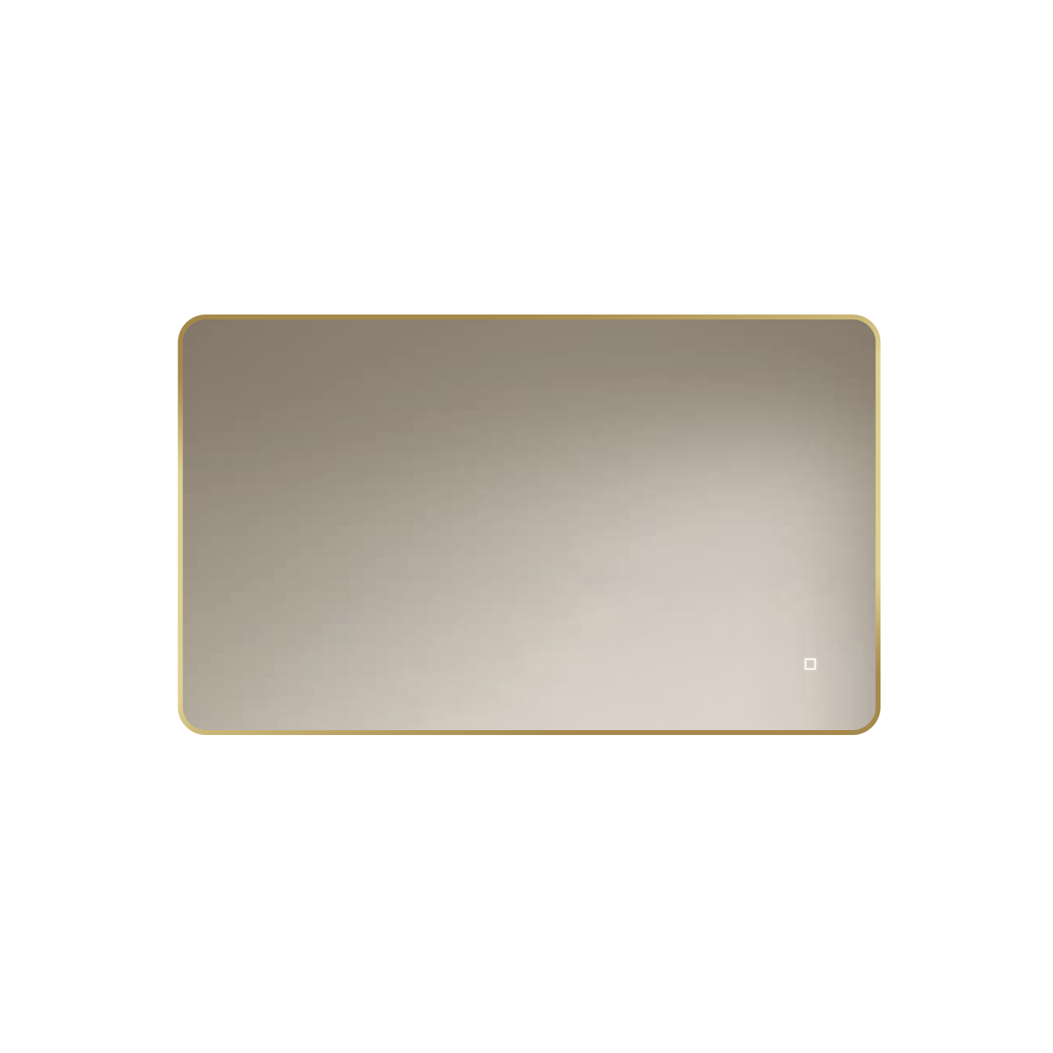 Badkamerspiegel Marbella 100x60, met gouden lijst.