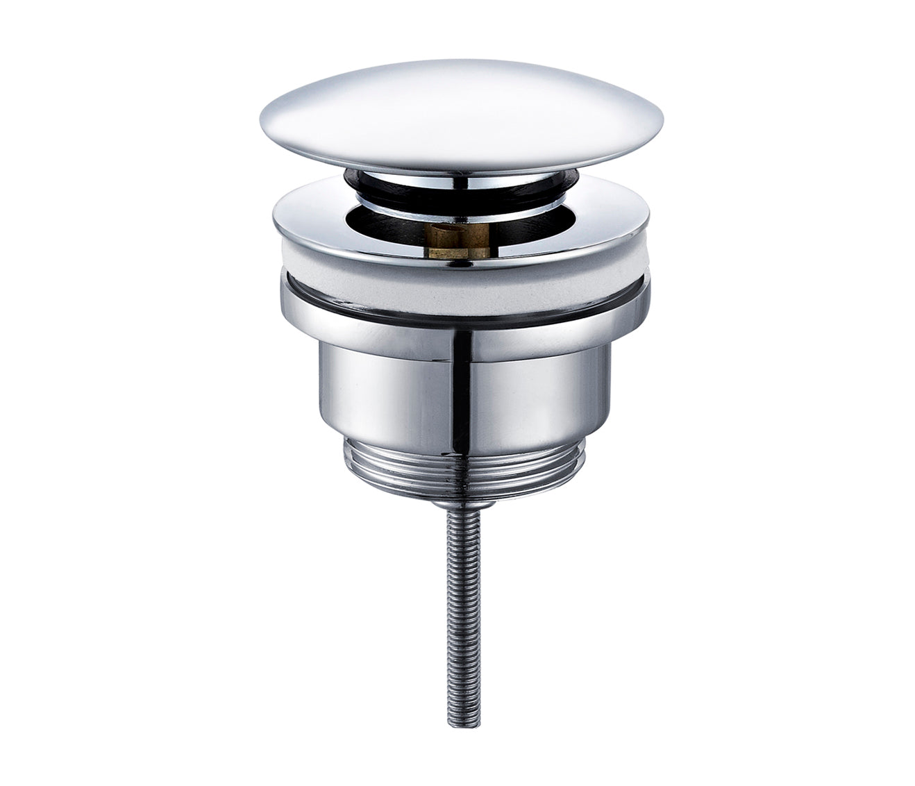 Aloni clickwaste push-up 5/4 overloop - chroom